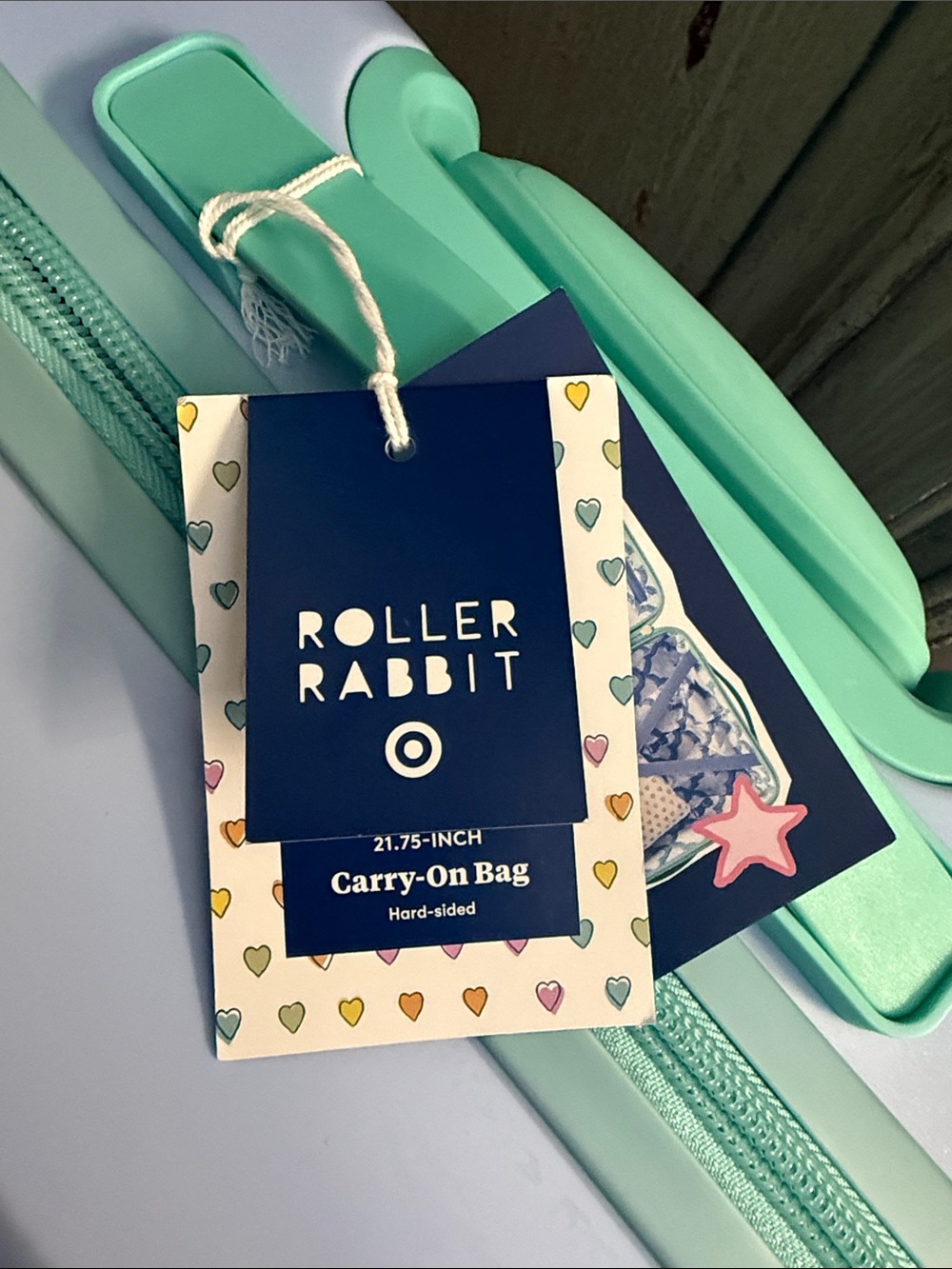 Target Roller Rabbit Heart Pattern Rolling Suitcase - Picture 7 of 8